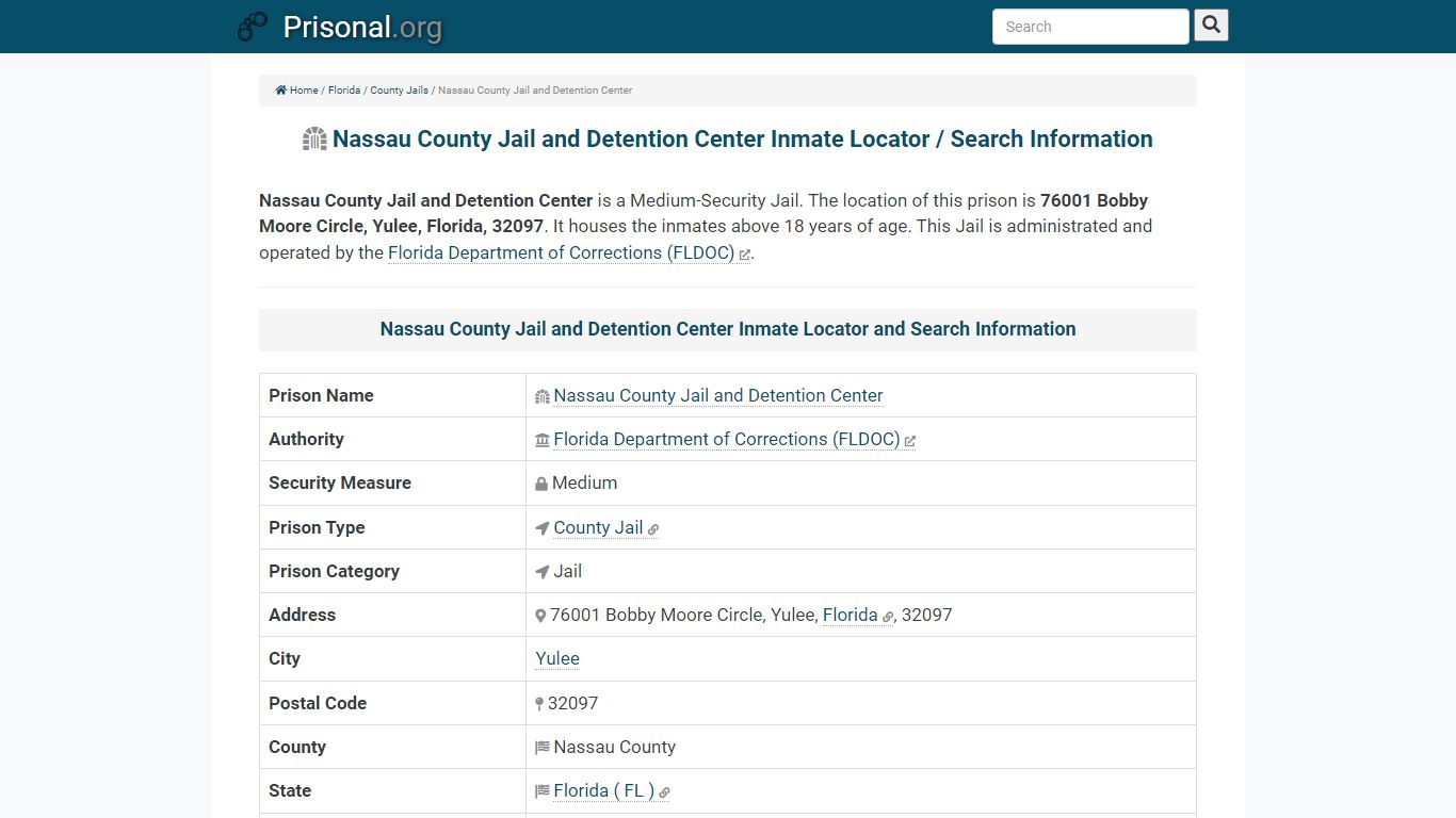 Nassau County Jail and Detention Center-Inmate Locator ...